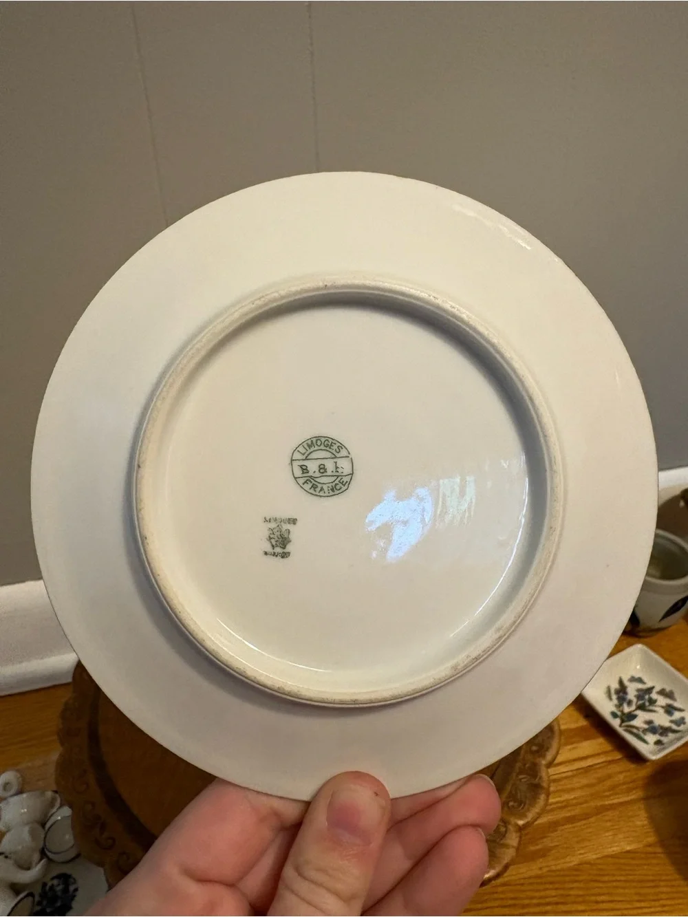 Limoges Elegant Gold, White, and Blue Decorative Plate